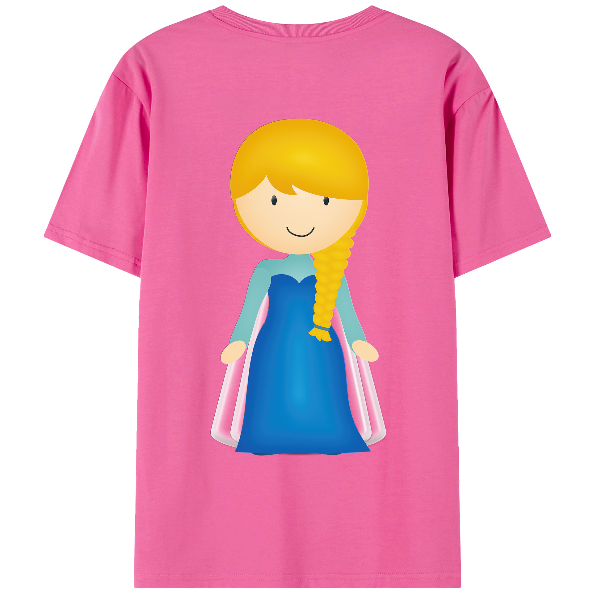 （画像用） アナと雪の女王 アンナ エルサ Frozen Anna Elsa レディース半袖Tシャツ(バックプリント)